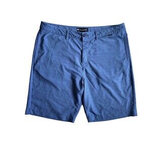 Travis Mathew Mens Loreto Shorts Par 4 Size 38 Blue Striped Performance Golf Dry